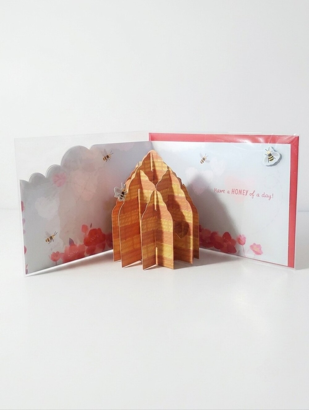 Valentine's Day 3D Greeting Card for Anyone Honey Bee Pop-up Hive Family Friend